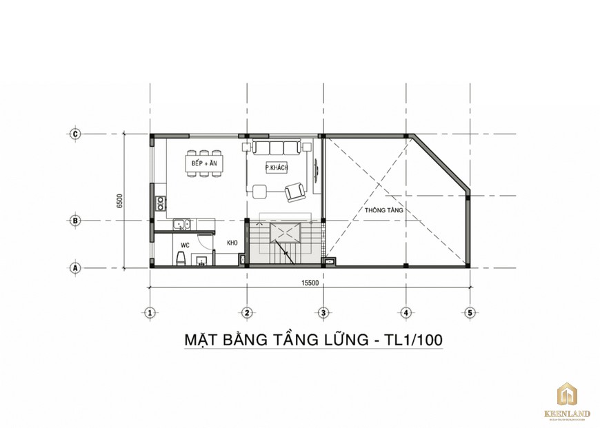 Mặt bằng tầng lửng Valerich Nhơn Trạch