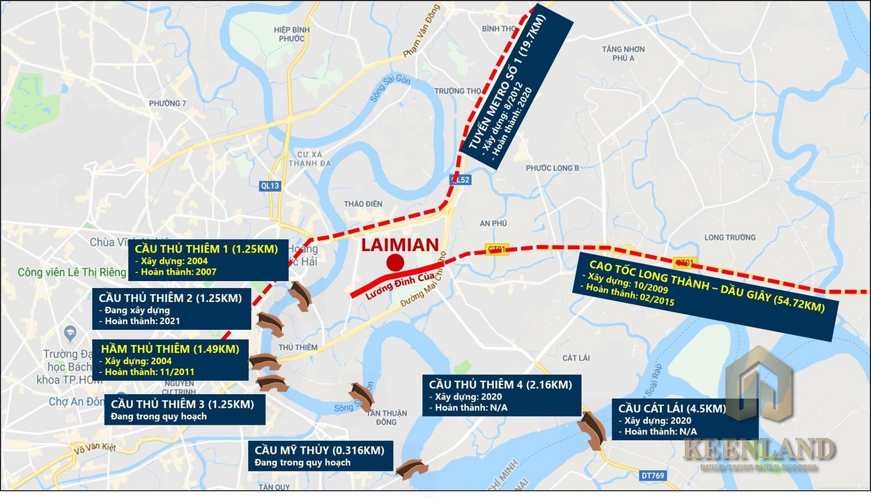 Mua bán cho thuê dự án căn hộ chung cư Laimian City Quận 2 chủ đầu tư HDTC