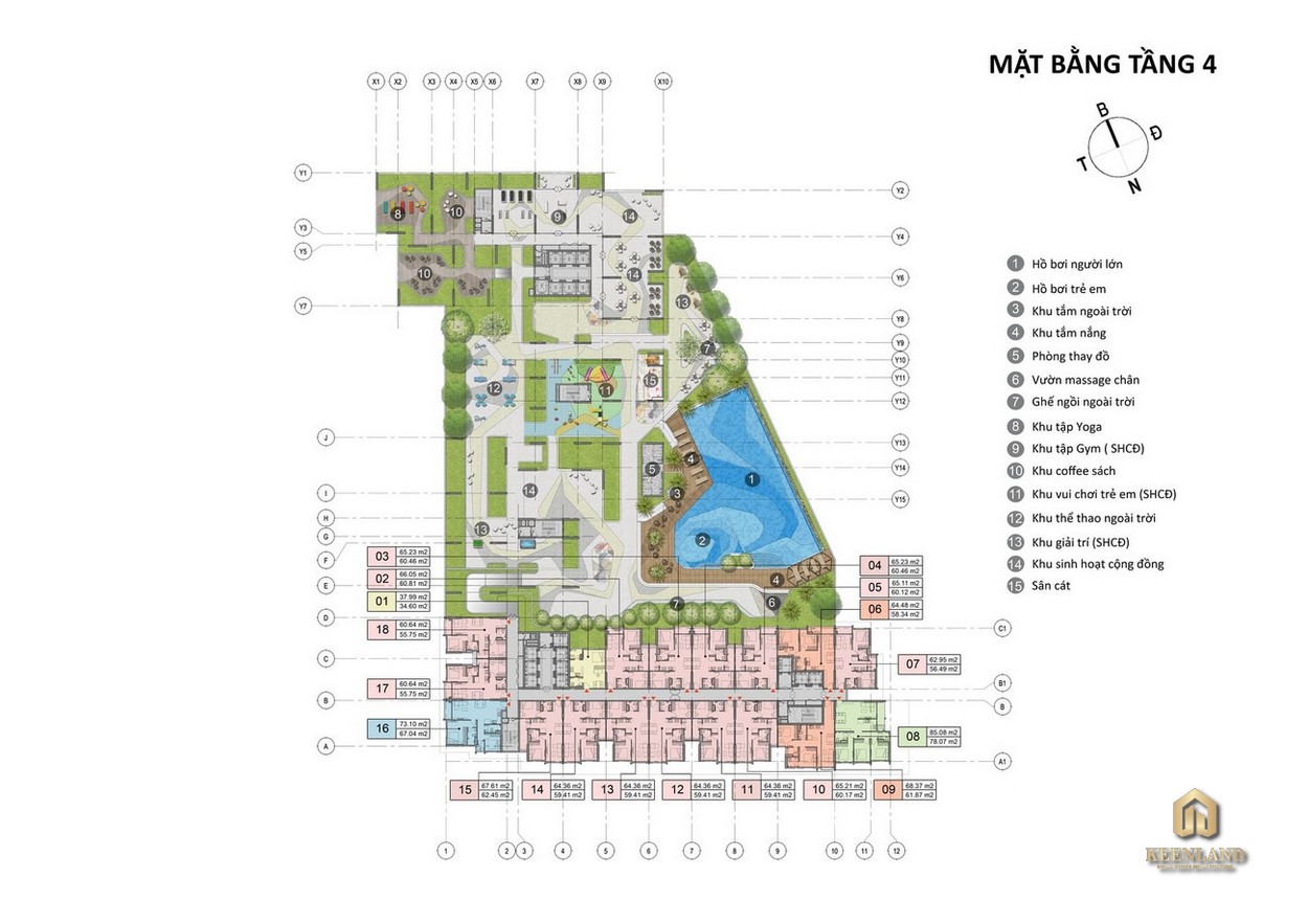 Mặt bằng tầng 4 dự án Opal Cityview Thủ Dầu Một