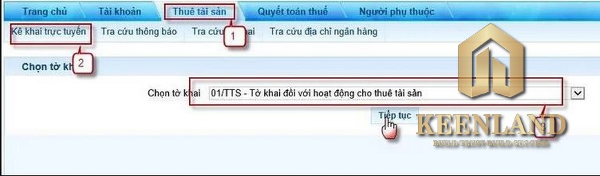 Kê Khai Thuế Cho Thuê Nhà Qua Mạng