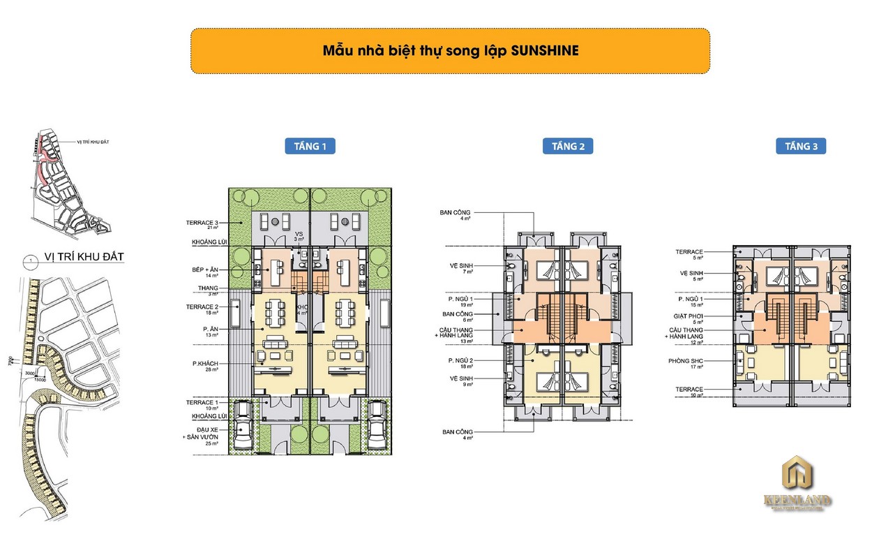 Thiết kế chi tiết biệt thự song lập dự án Marine City Vũng Tàu