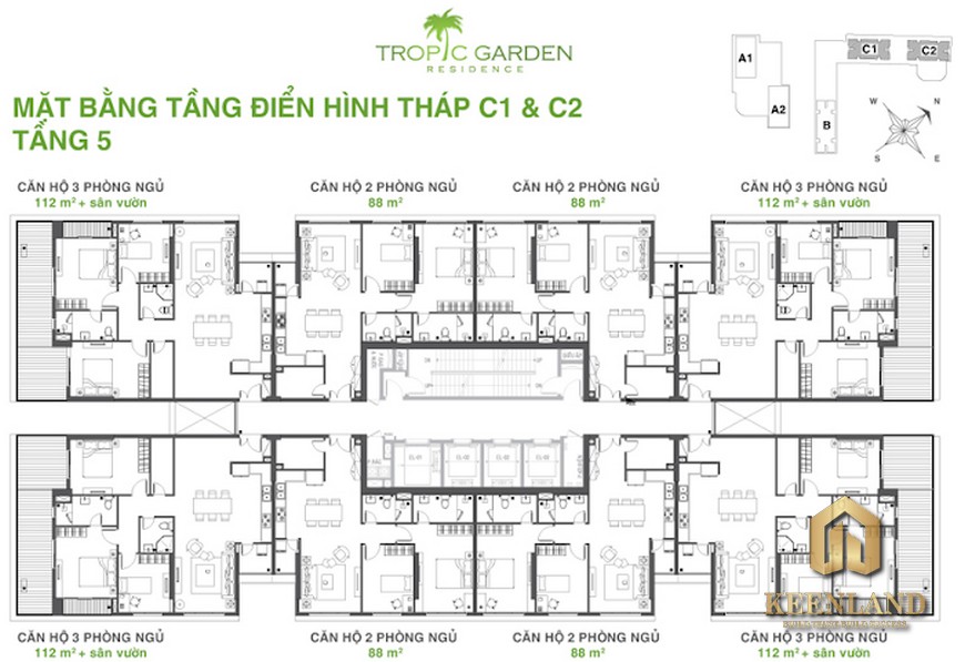 Mặt Bằng Căn Hộ Tropic Garden Quận 2