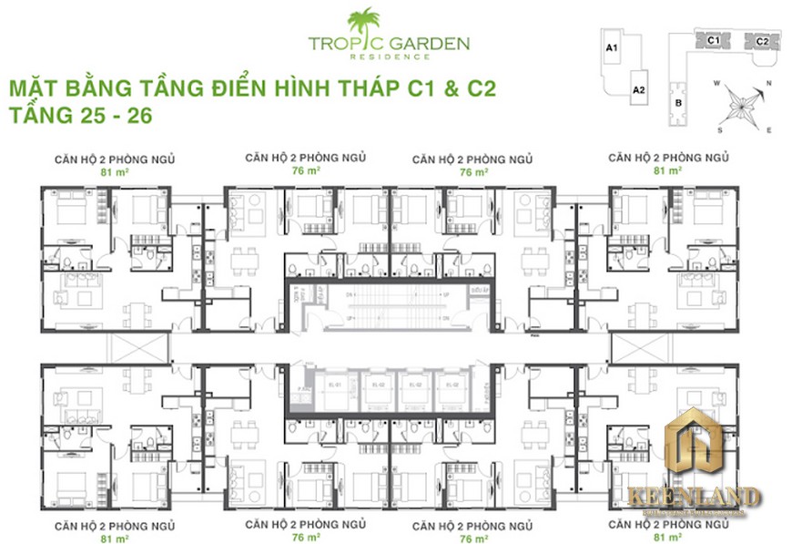 Mặt Bằng Căn Hộ Tropic Garden Quận 2