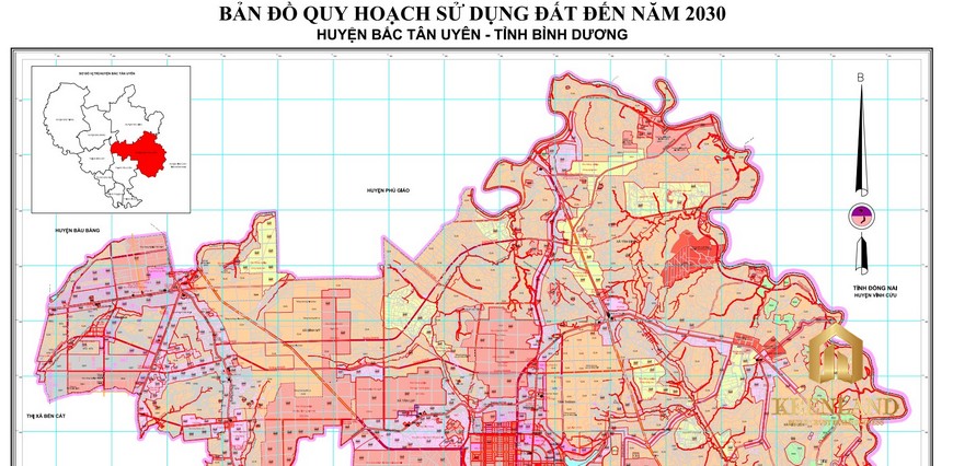 Bản đồ quy hoạch sử dụng đất Bắc Tân Uyên