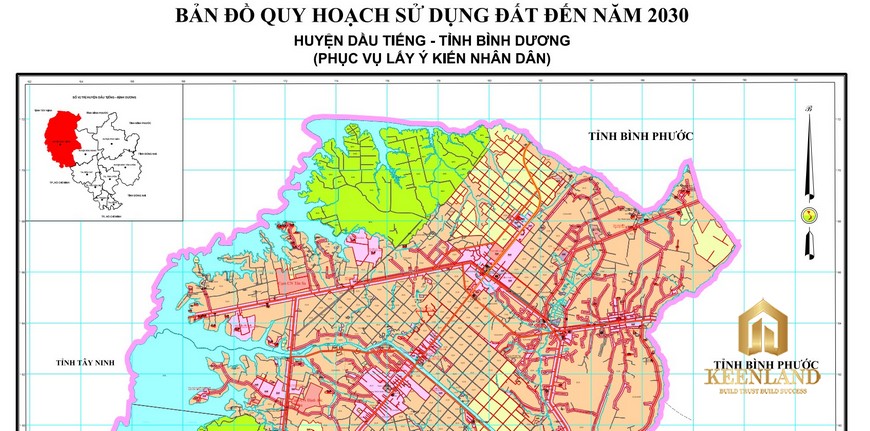 Bản đồ quy hoạch sử dụng đất Dầu Tiếng