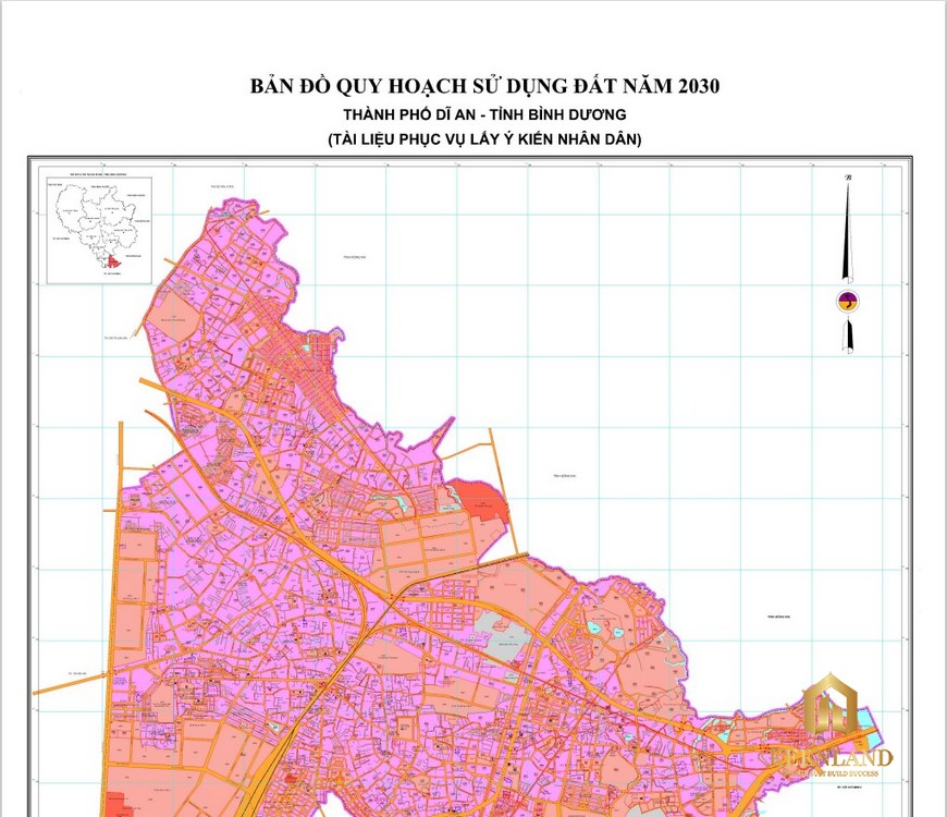 Bản đồ quy hoạch sử dụng đất Dĩ An