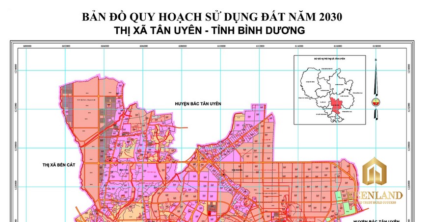 Bản đồ quy hoạch sử dụng đất Tân Uyên