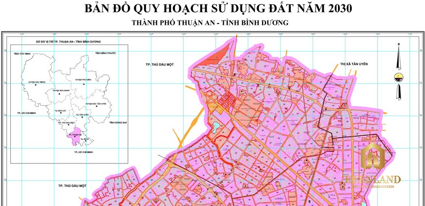 Bản đồ quy hoạch sử dụng đất Thuận An