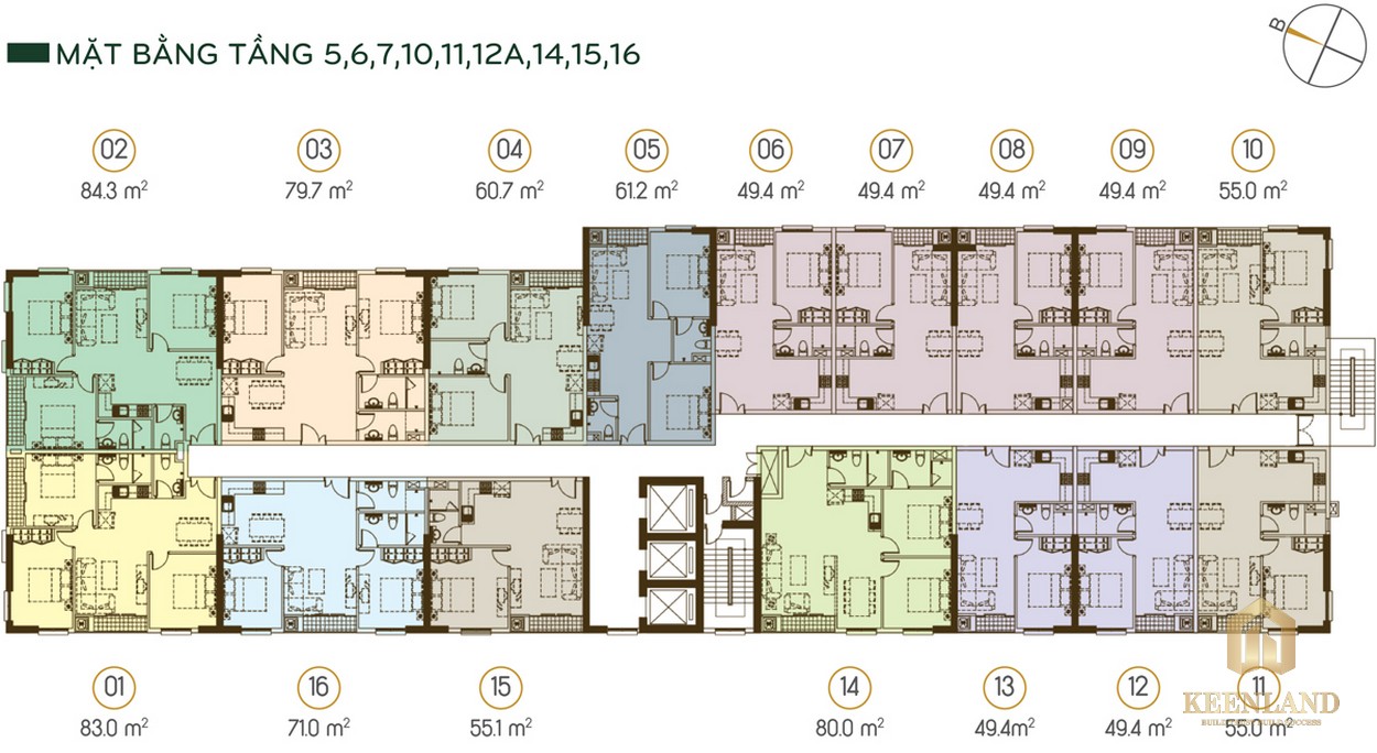 Grand Riverside Quận 4 mat bang tang 5 6 7 10 11 12a 14 15 16