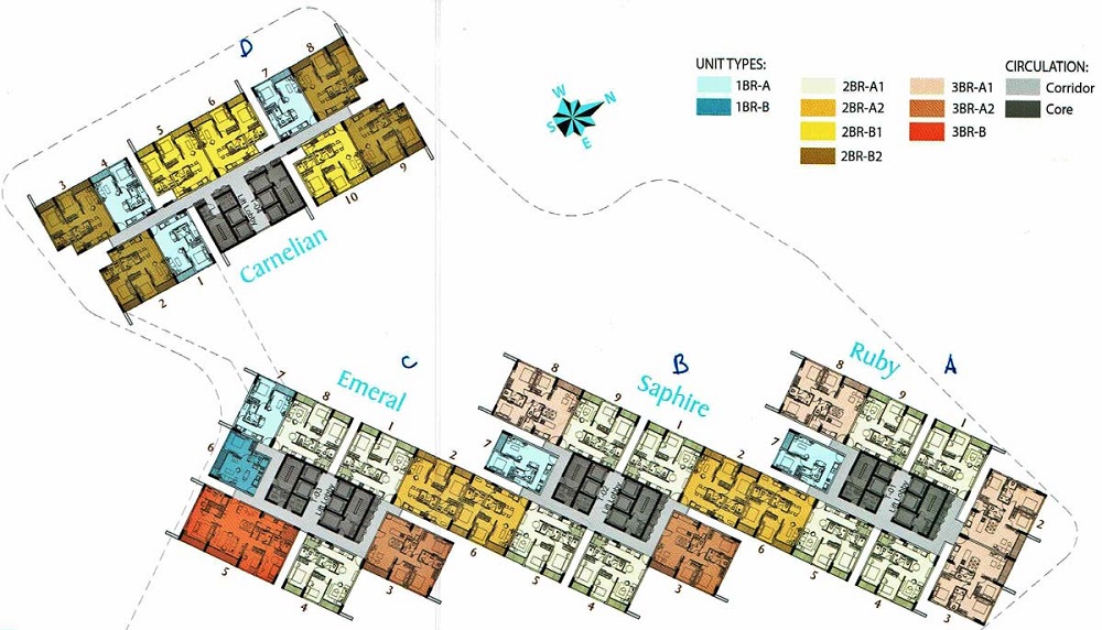 Mặt bằng phân lô của căn hộ Dragon Riverside quận 5