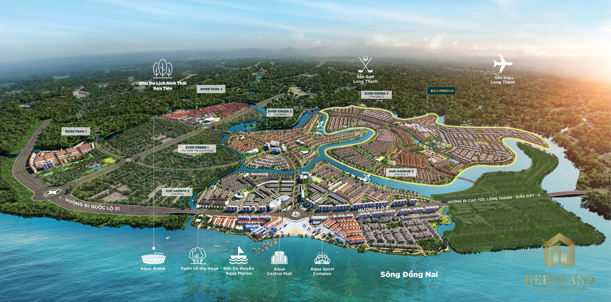 Phối cảnh Khu đô thị AQUACITY Novaland