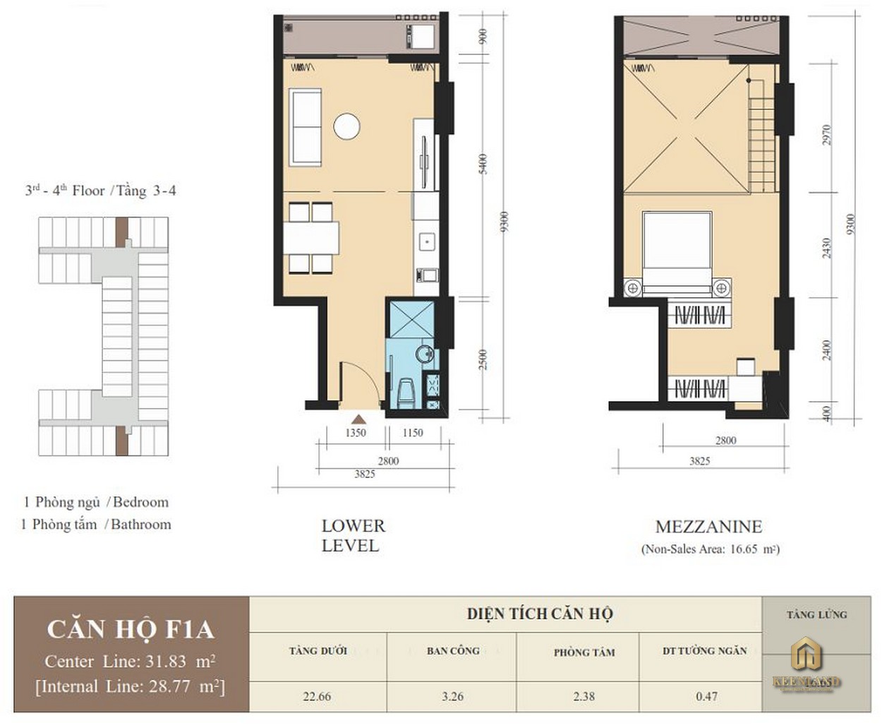 Thiết kế căn hộ F1A