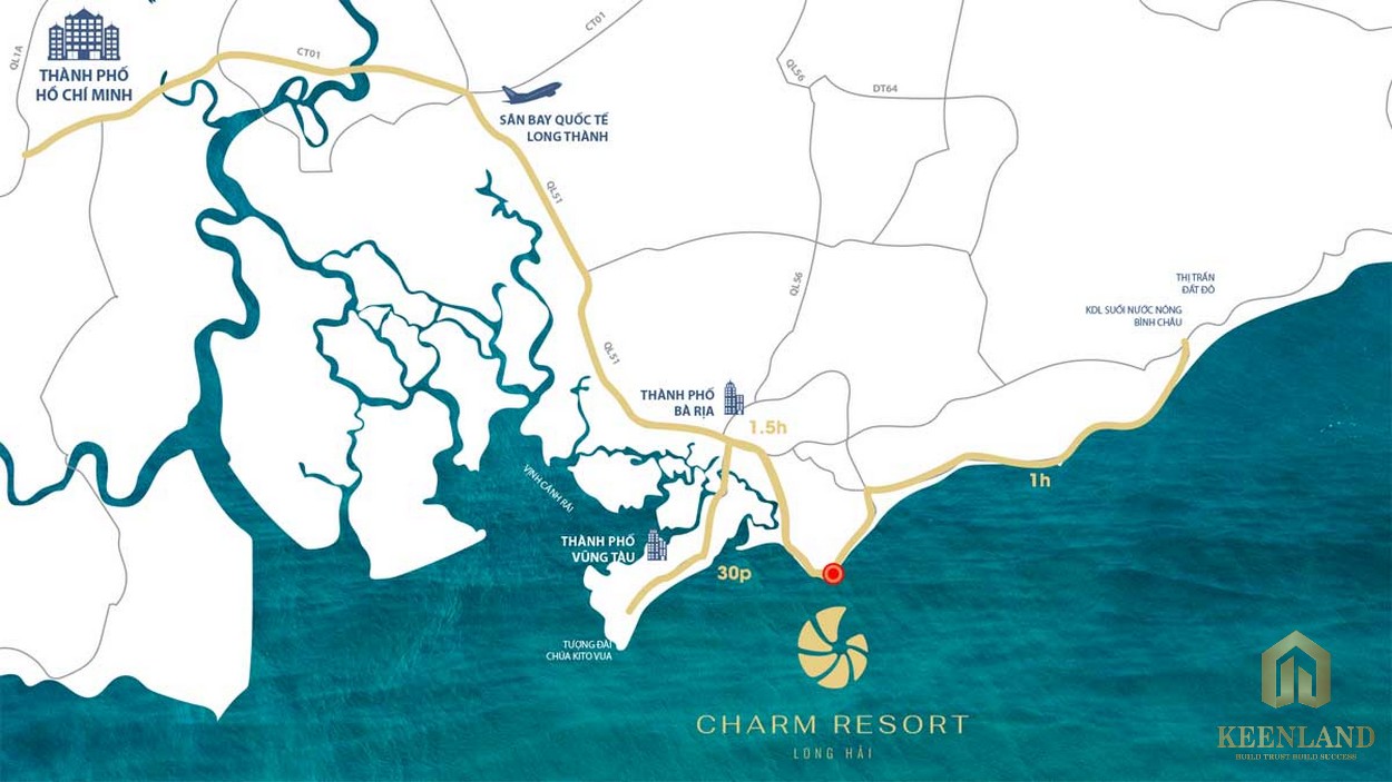 Vị trí đắc địa của Resort Charm Long Hải