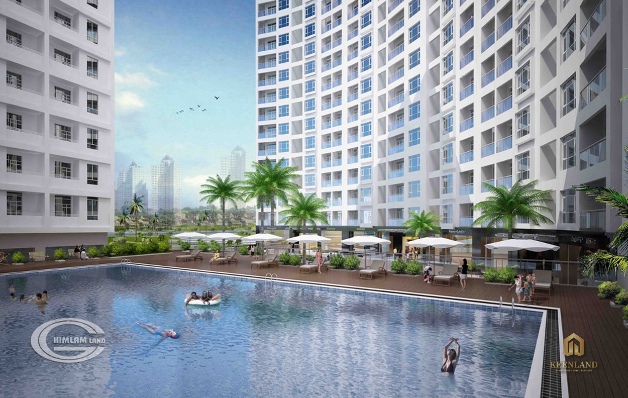 Hồ bơi tại dự án Him Lam Riverside Quận 7