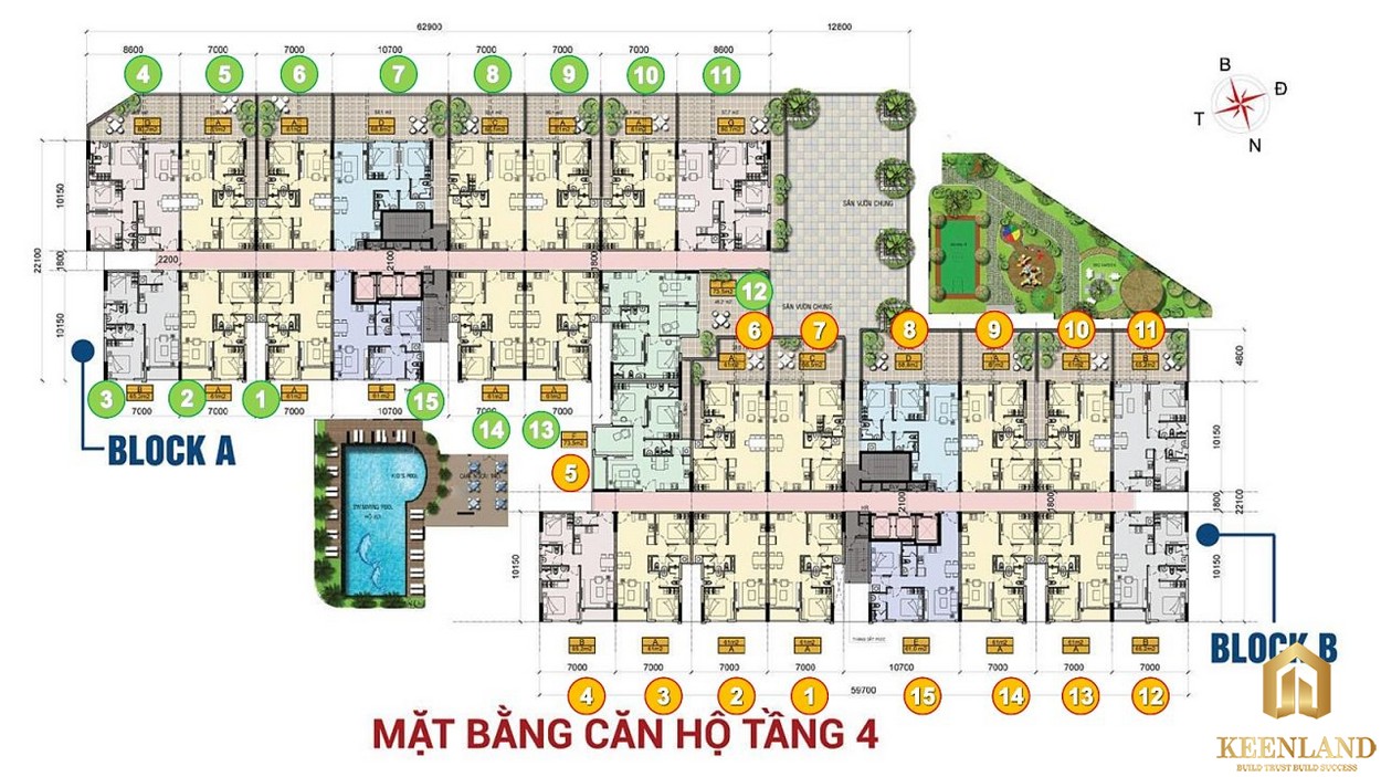 Mặt bằng dự án High Intela