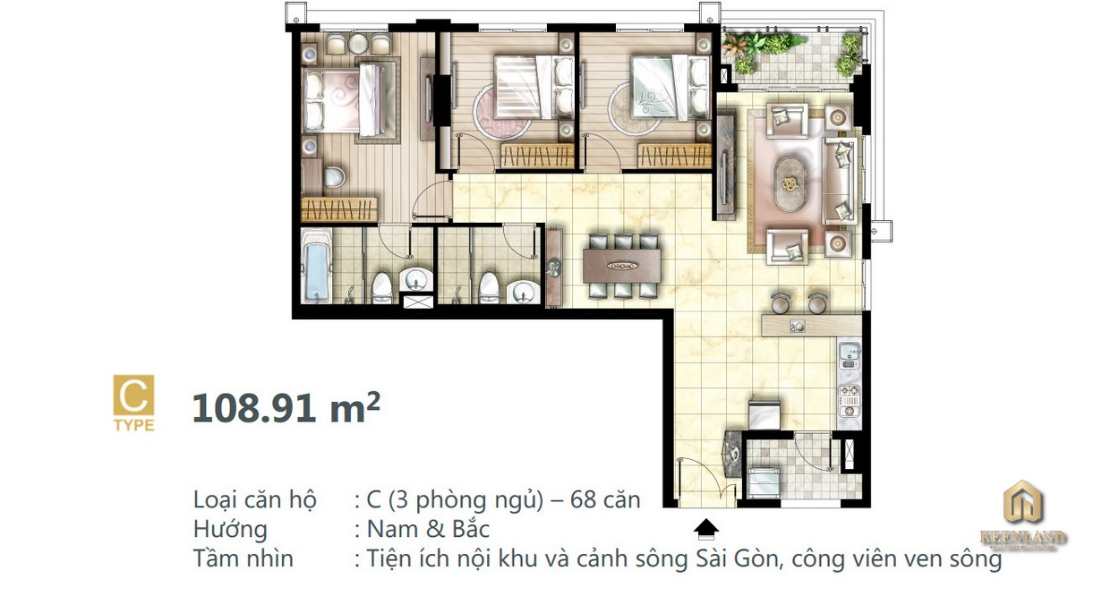 Mặt bằng căn hộ điển hình Docklands Saigon Quận 7