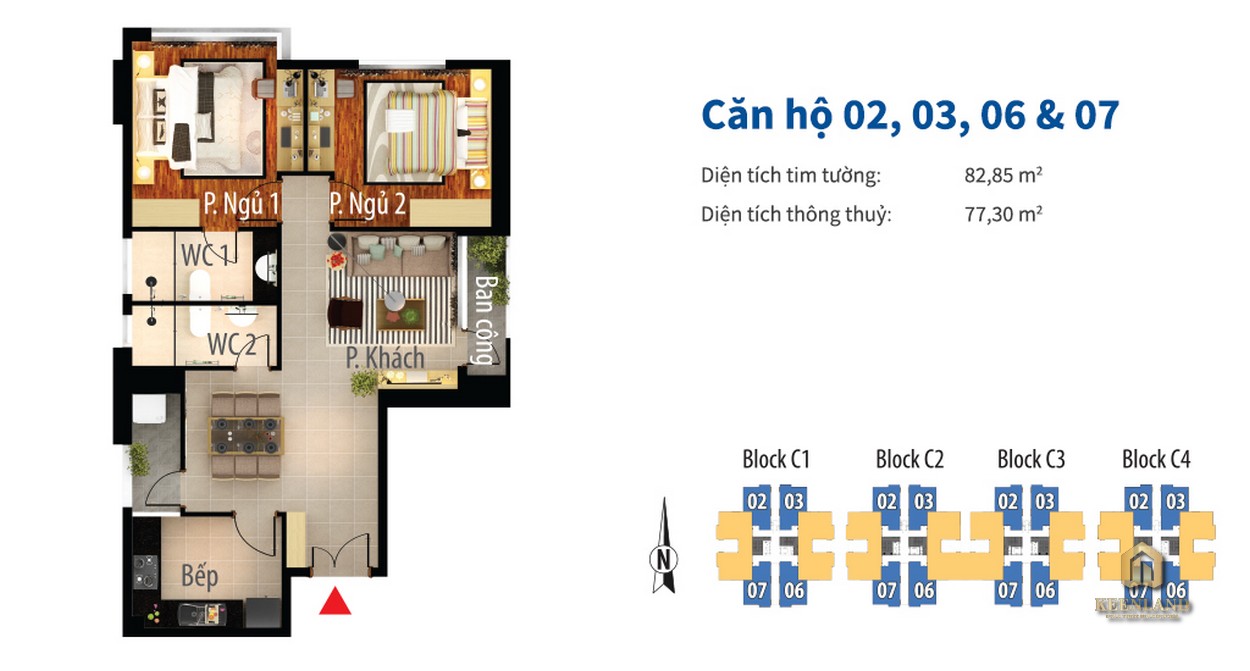 Thiết kế chi tiết căn hộ Him Lam Chợ Lớn