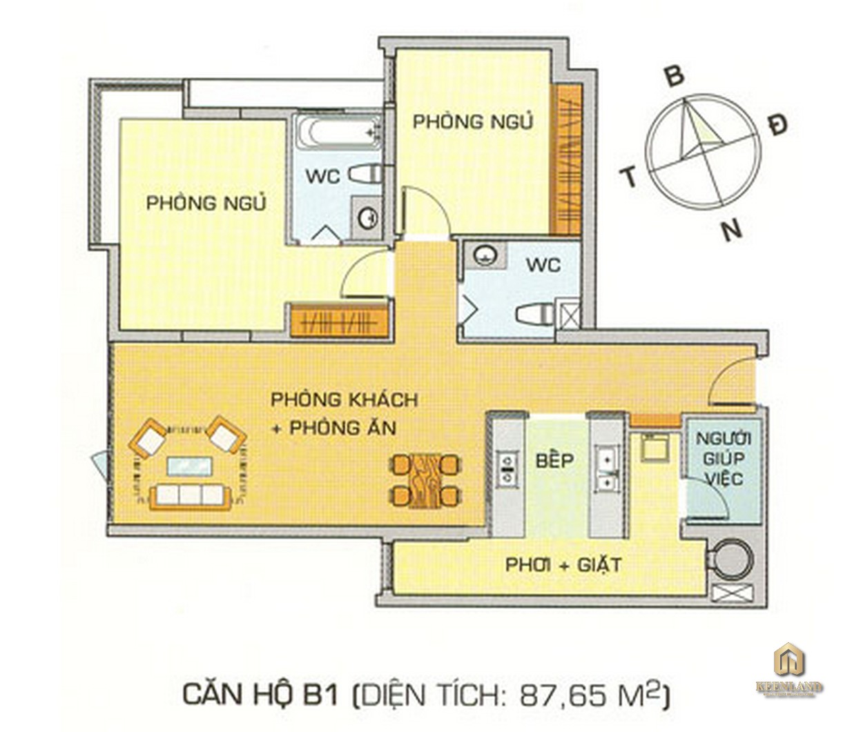 Mặt bằng căn hộ Hoàng Anh Gia Lai 1