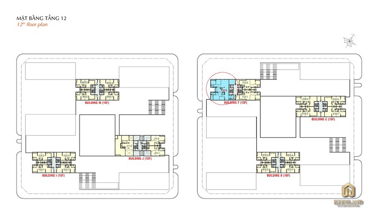 Mặt bằng tầng 12 dự án Star Hill Quận 7 