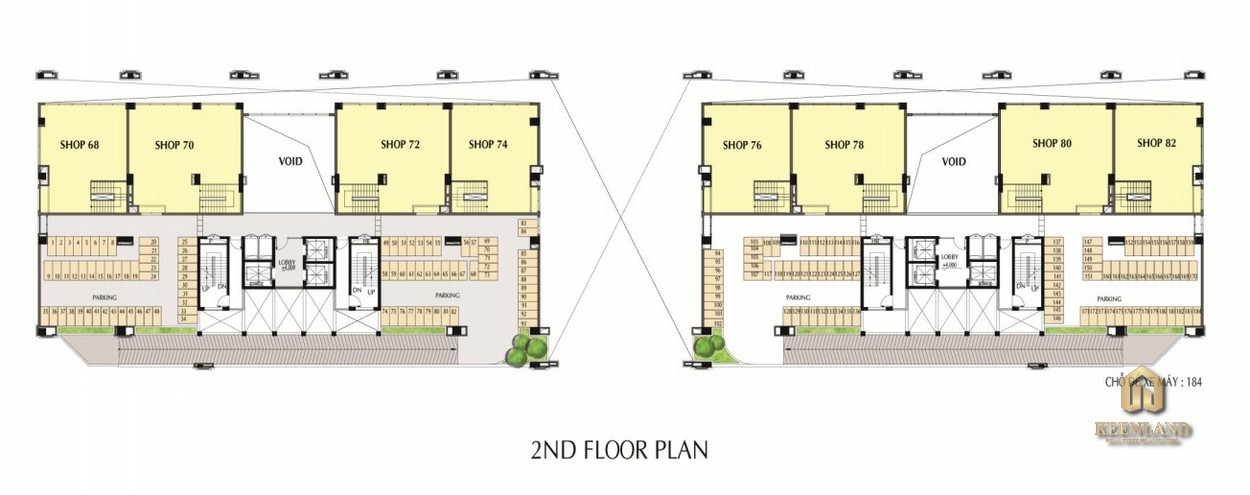 Mặt bằng tầng 2 dự án Nam Phúc Le Jardin Quận 7