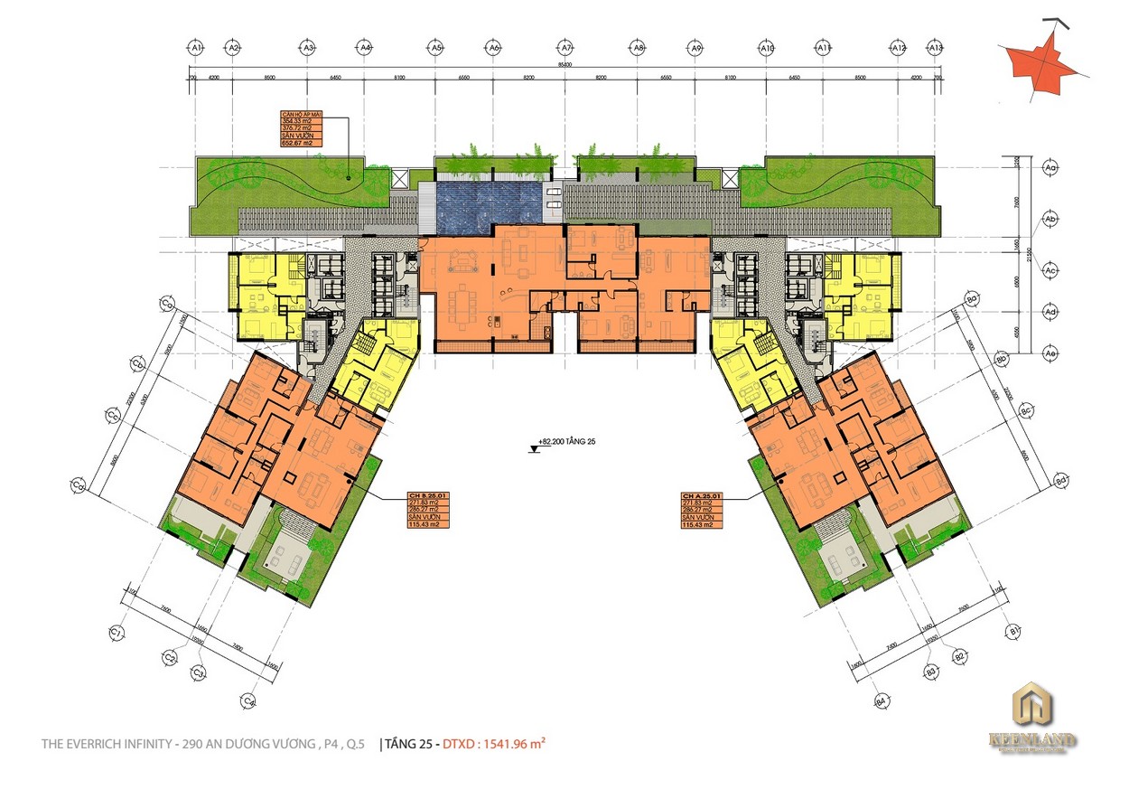 Mặt bằng tầng điển hình 25 dự án The EverRich Infinity