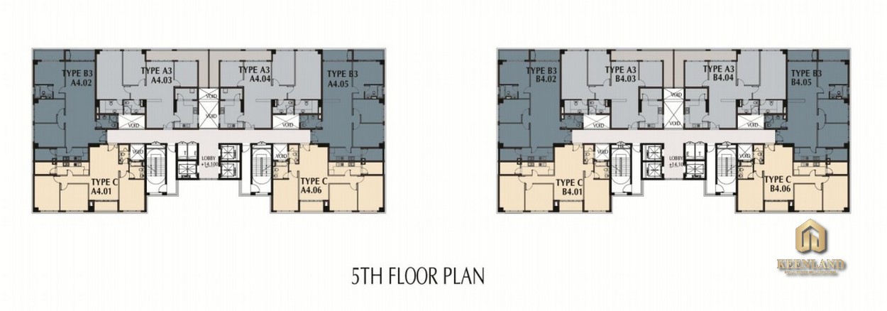 Mặt bằng tầng 5 dự án Nam Phúc Le Jardin Quận 7