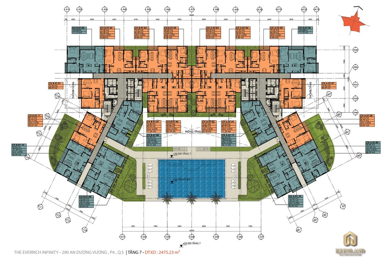 Mặt bằng tầng 7 dự án The EverRich Infinity