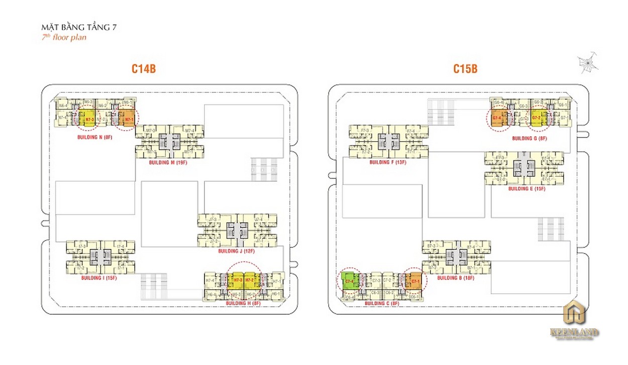 Mặt bằng tầng 7 dự án Star Hill Quận 7 