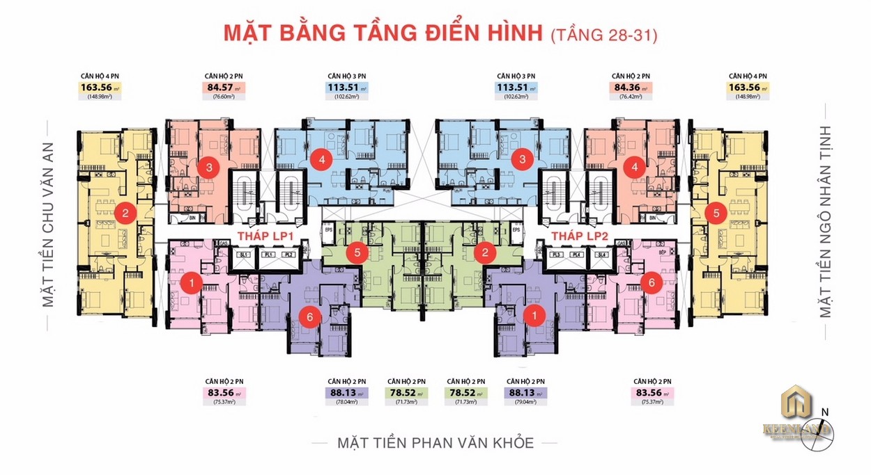 Mặt bằng tầng 28-31 dự án Lucky Palace