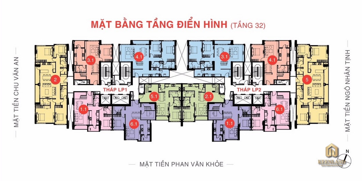 Mặt bằng tầng 32 dự án Lucky Palace