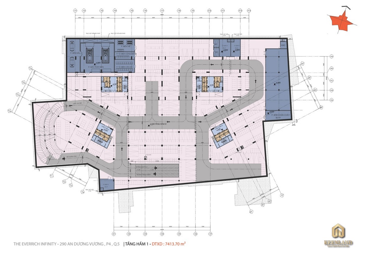 Mặt bằng tầng hầm 1 dự án The EverRich Infinity