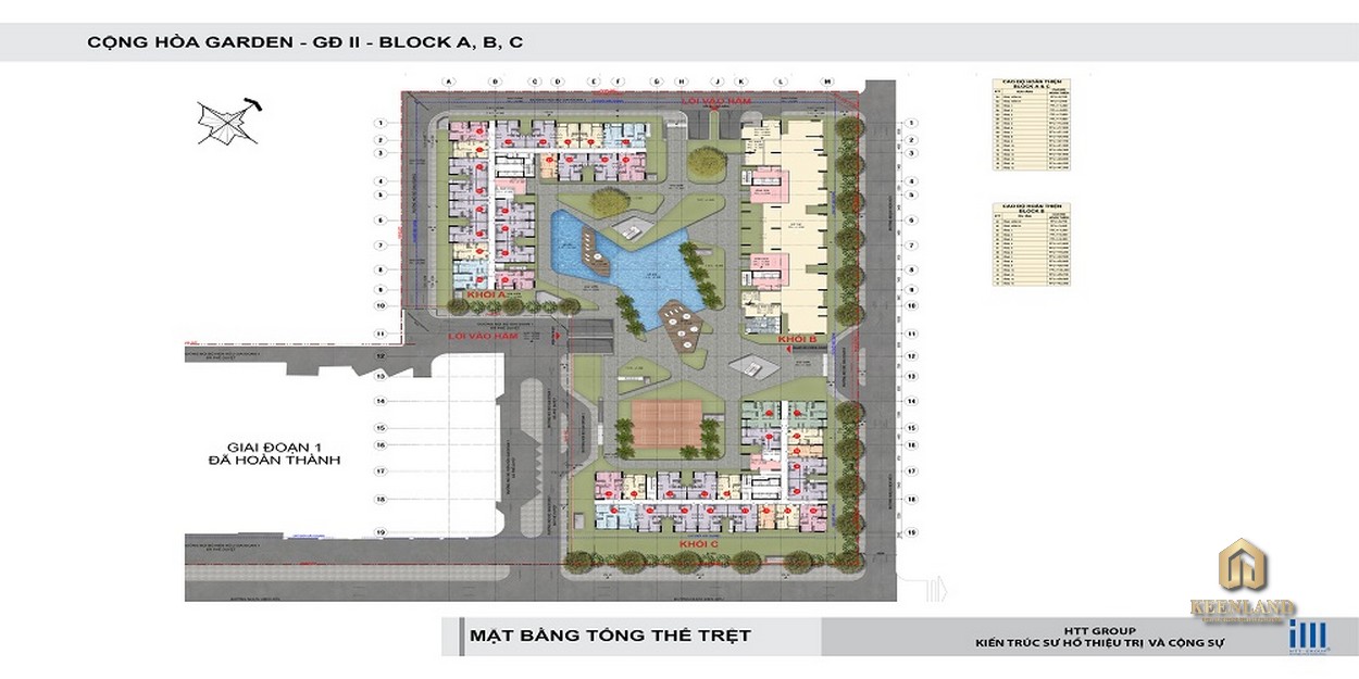 Mặt bằng tầng trệt dự án Cộng Hòa Garden 