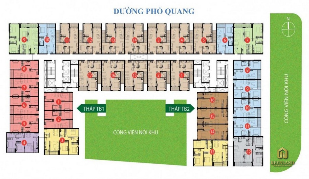 Mặt bằng tổng thể dự án  Botanica Premier