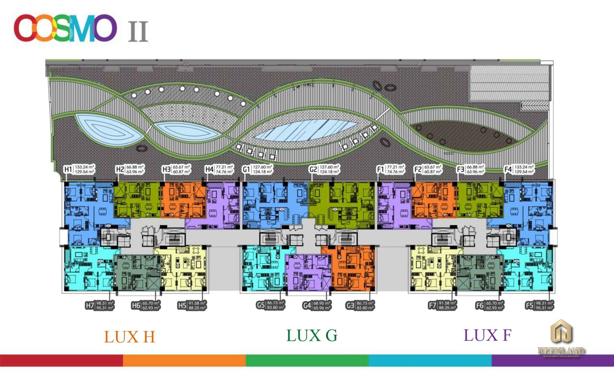 Mặt bằng tổng thể dự án Cosmo City 2 Quận 7