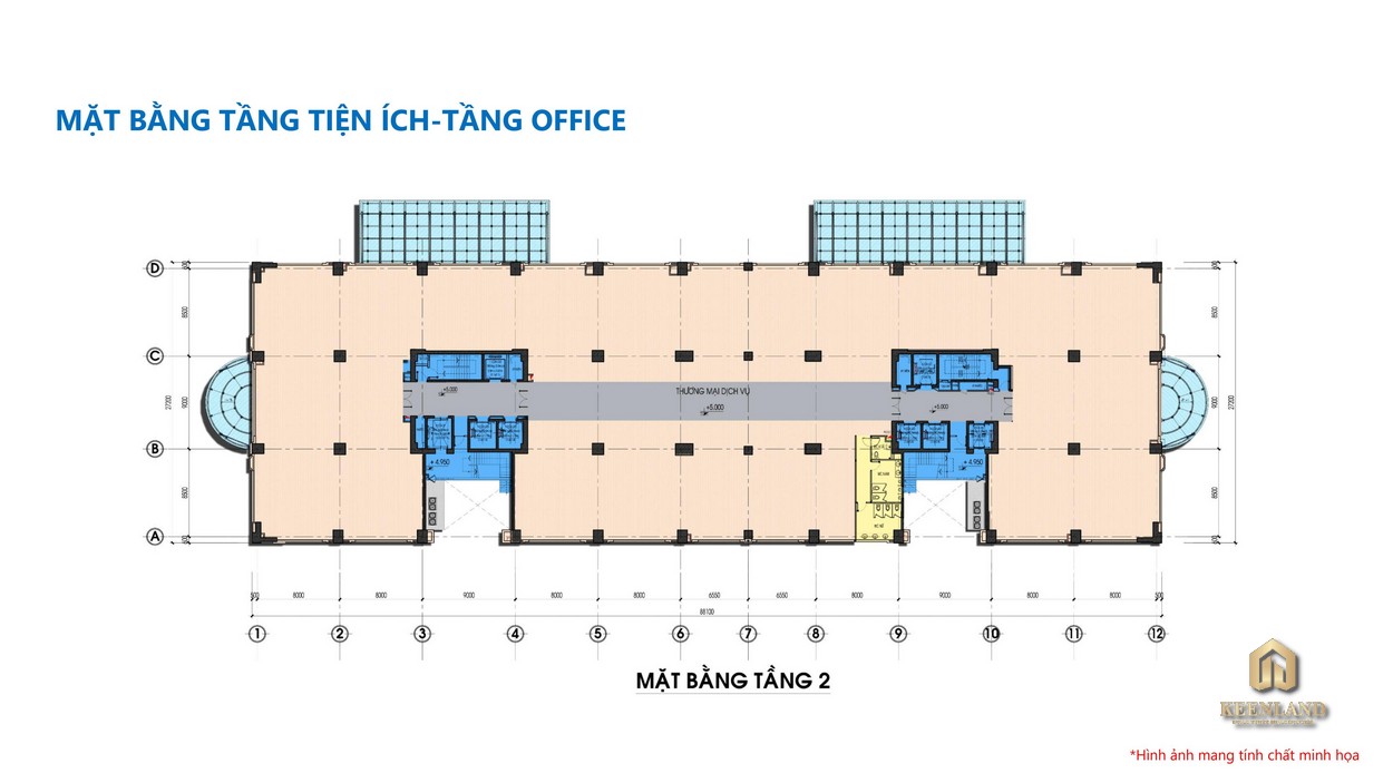 Mặt bằng tổng thể tầng 2 dự án Tam Đức Plaza