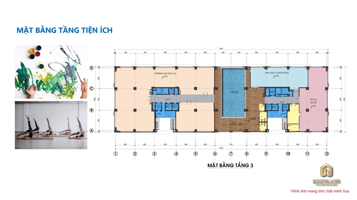 Mặt bằng tổng thể tầng 3 dự án Tam Đức Plaza