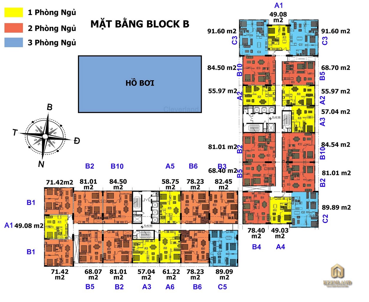 Mặt bằng Khu B dự án Tara Residence