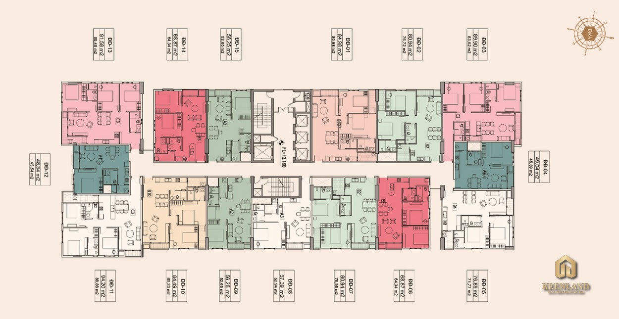 Mặt bằng Block Đại Đồng (B3) dự án Tara Residence