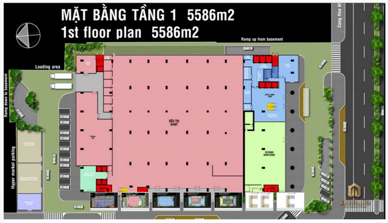 Mặt bằng tầng 1 dự án Republic Plaza