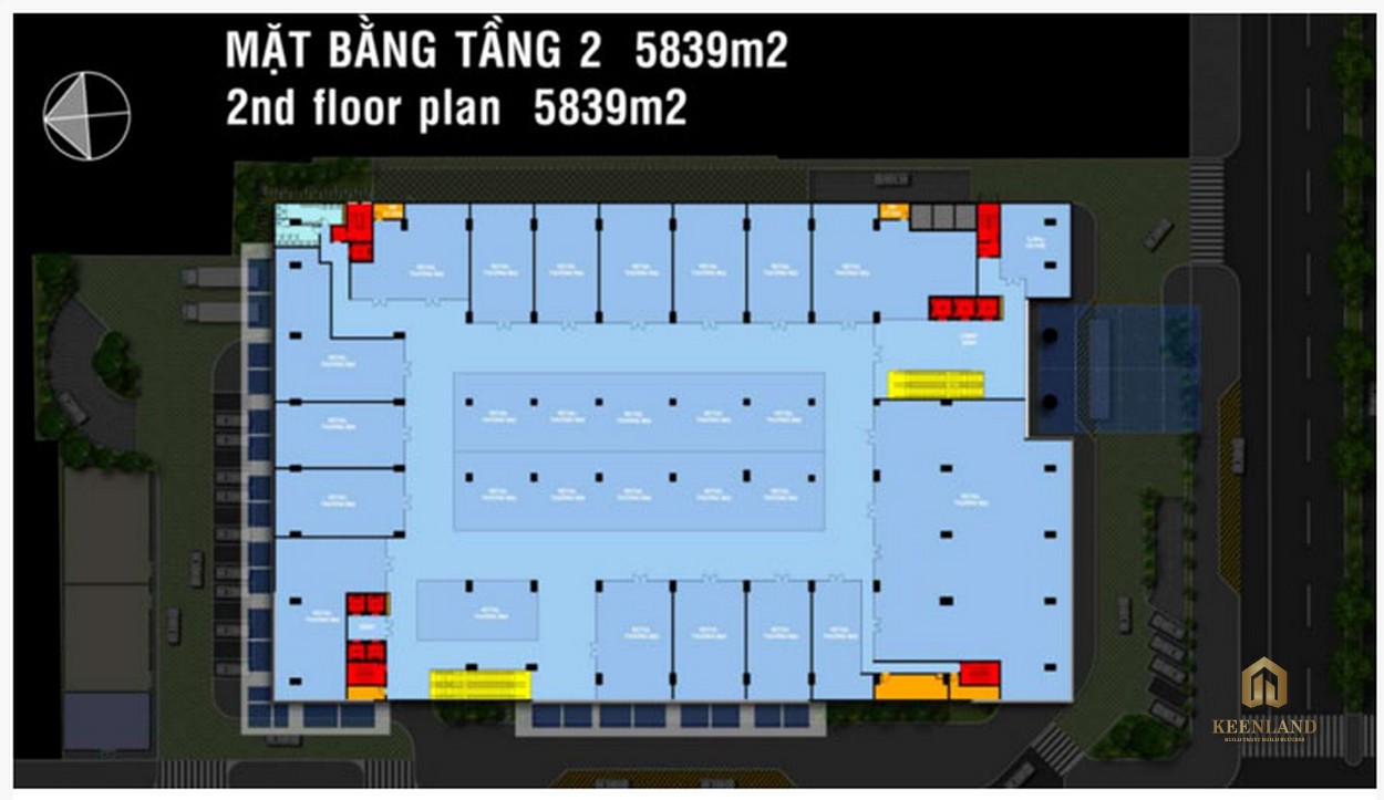 Mặt bằng tầng 2 dự án Republic Plaza