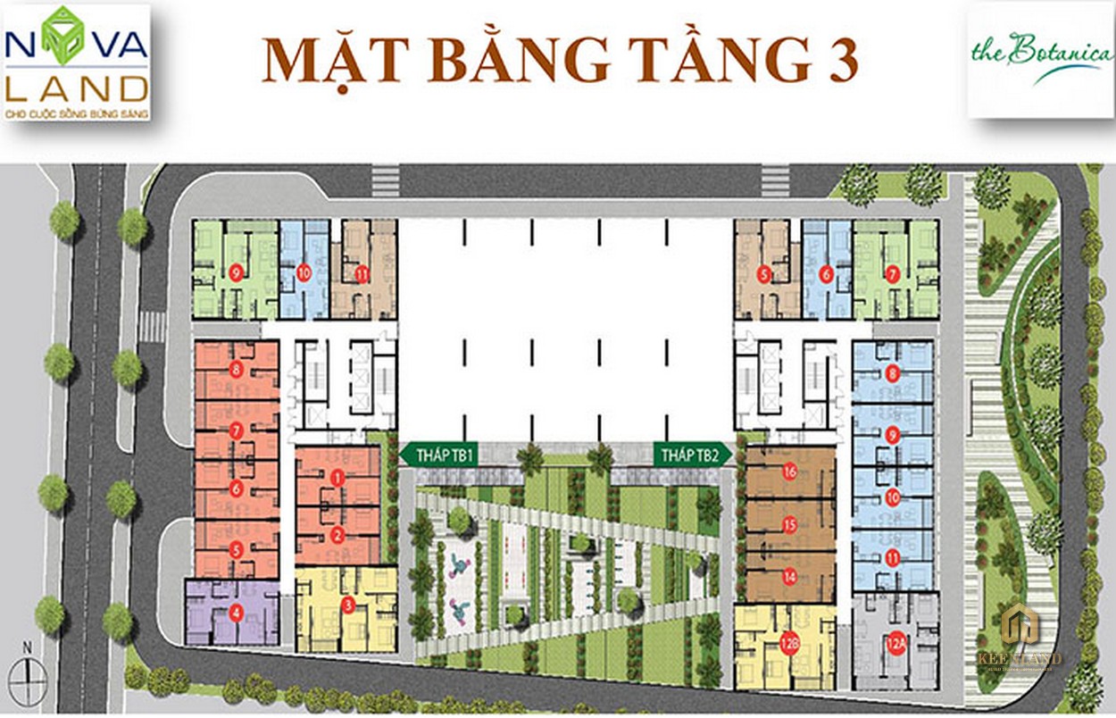 Mặt bằng tầng 3 dự án The Botanica