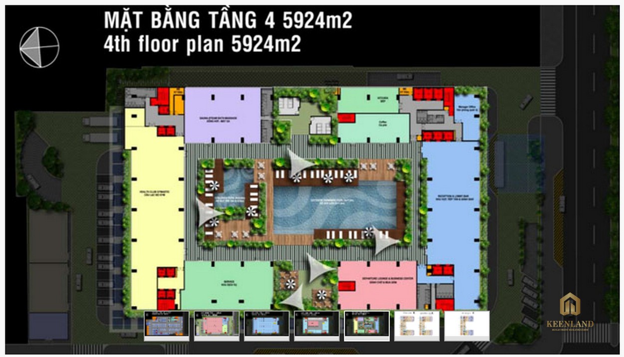 Mặt bằng tầng 4 dự án Republic Plaza