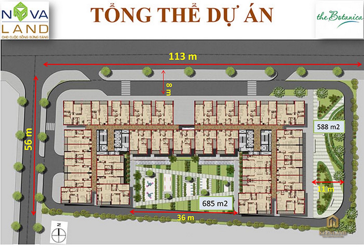 Mặt bằng tổng thể dự án The Botanica