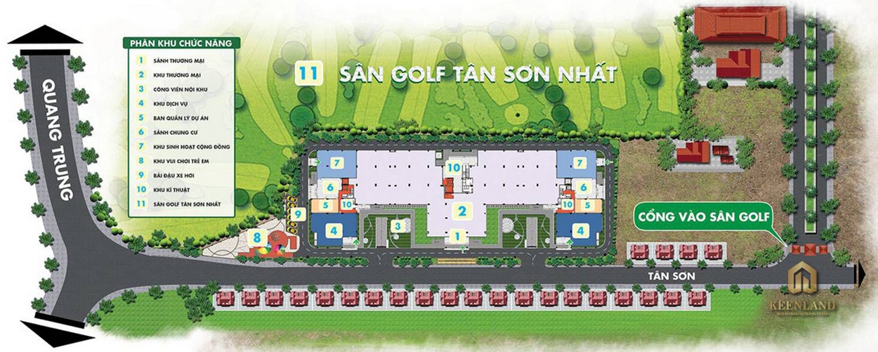 Sơ đồ tiện ích nội khu dự án Golf View Palace