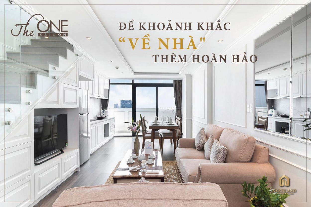 Thiết kế phòng khách căn hộ mẫu The One Saigon