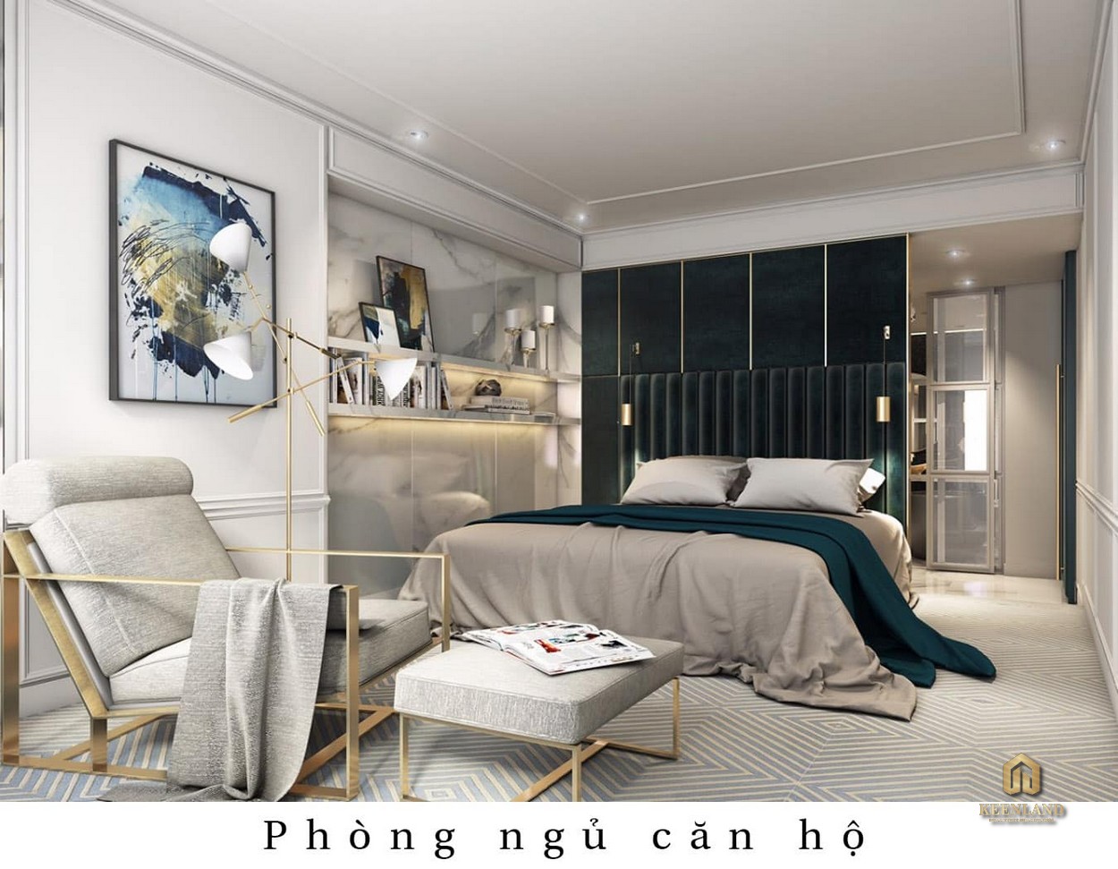 Thiết kế phòng ngủ căn hộ mẫu The Grand Manhattan