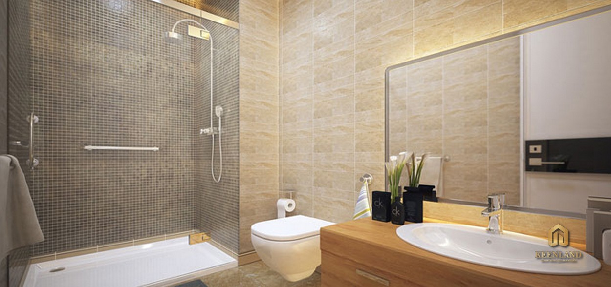 Thiết kế phòng WC căn hộ mẫu The Gold View Quận 4