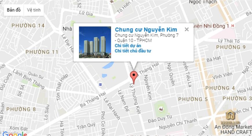 Vị trí dự án chung cư Nguyễn Kim