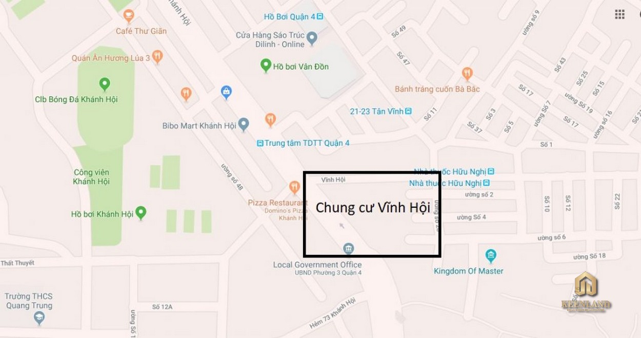 Vị trí dự án chung cư Vĩnh Hội