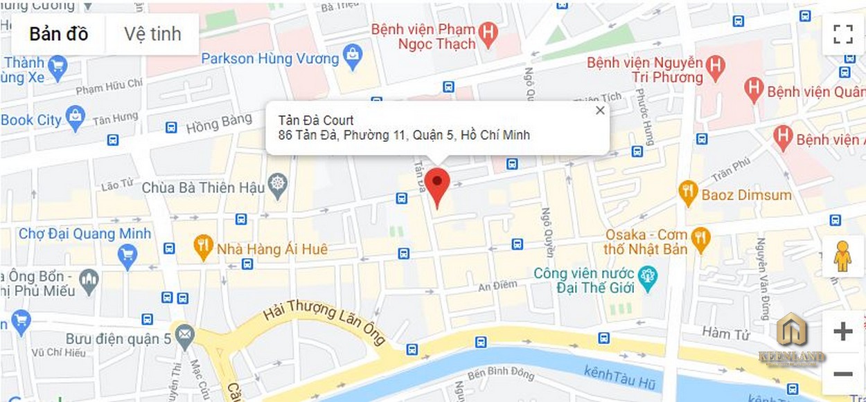 Vị trí dự án Tản Đà Court